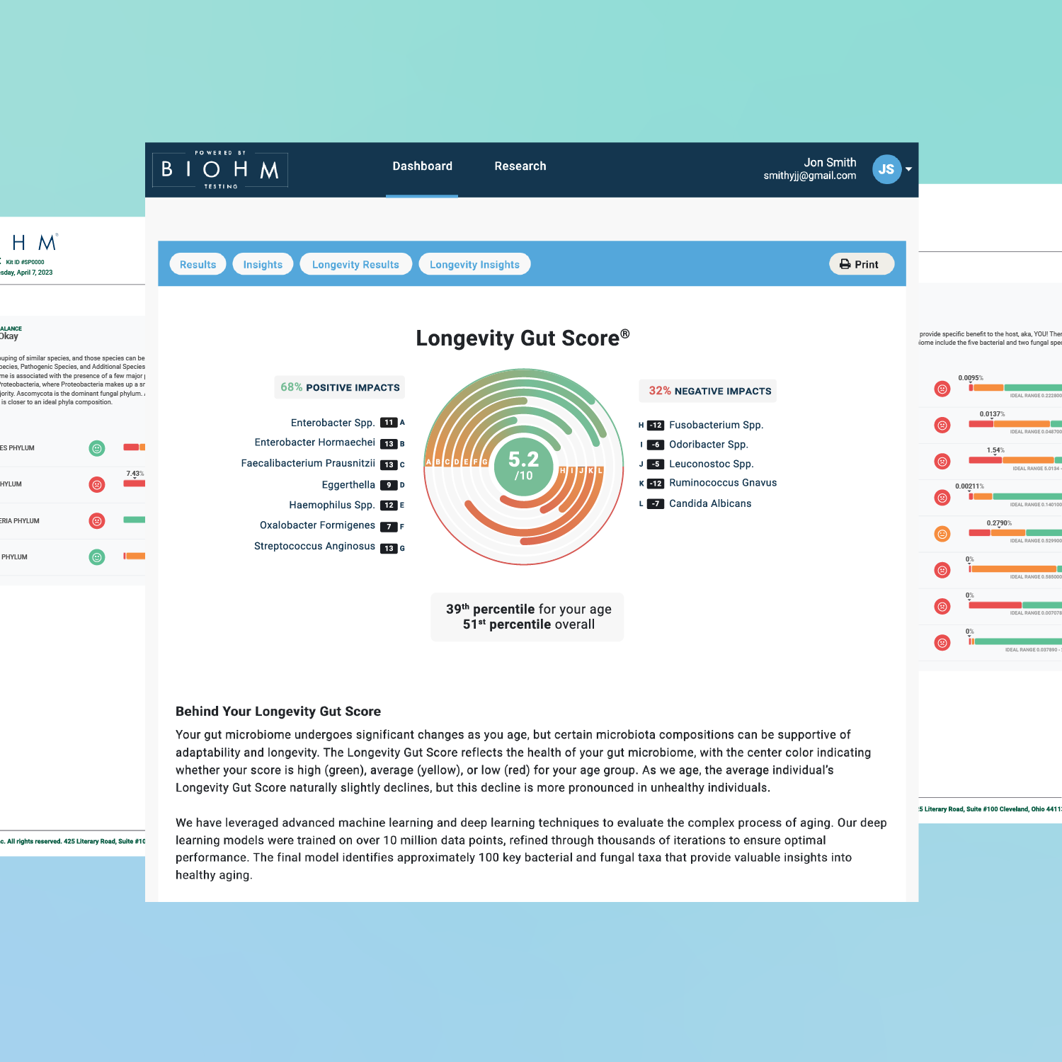 BIOHM Gut Test + Longevity Gut Score®